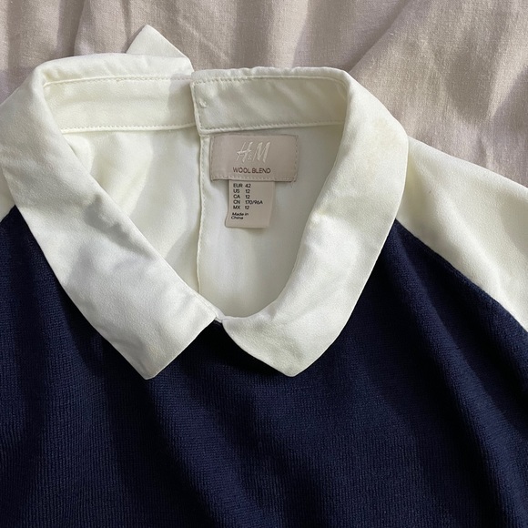 Contrast collar sweater - Picture 2 of 2